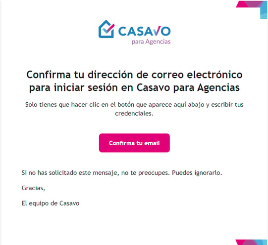 2022-05-11 19_33_21-Confirmas tu correo electrónico para acceder a Casavo para Agencias - irene.rome